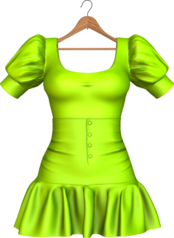 Second Life Marketplace - May24 - Ginevra Dress Lime Green - Maitreya